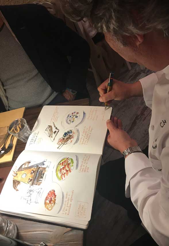 Chef Polito firma l'album di un'artista che ha rappresentato l'Osteria Tipico Montone